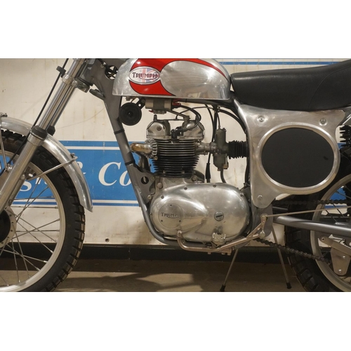 624 - Triumph Faber 500cc motorcycle. 1969 Engine. Engine overhauled, wheels rebuilt with alloy rims, new ... 