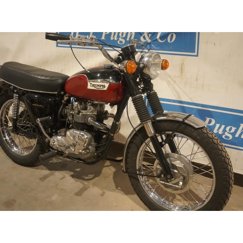 625 - Triumph T100C motorcycle. 1971. Matching numbers with a 500cc engine. This bike has had a lot of wor... 