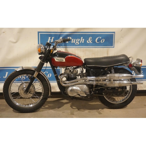 625 - Triumph T100C motorcycle. 1971. Matching numbers with a 500cc engine. This bike has had a lot of wor... 