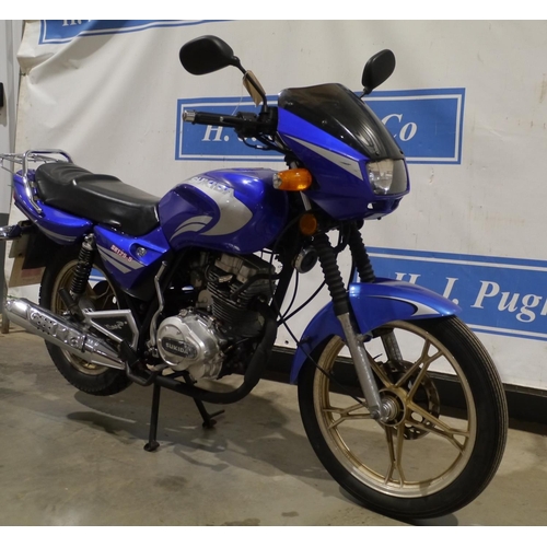 637 - Sukido Patriot SK125-5 motorcycle. 2010. MOT til March 2022 Reg. PIL 6693. V5, key