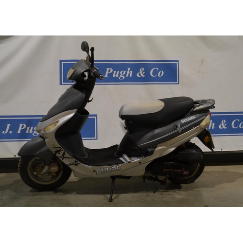 638 - Pulse Scout 50 BT49 QT-9DI moped. 2012. 1 owner. Reg. WG12 EVP. No docs or keys
