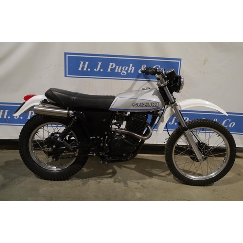 648 - Suzuki SP370 motorcycle. 1979. Powder coated frame and swing arm, rebuilt wheels, new Hagon rear sho... 