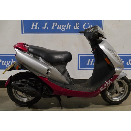662 - Sym Jet 50 Euro moped. 2006. No spark. 49cc. Reg. HF55 BUH. V5, key