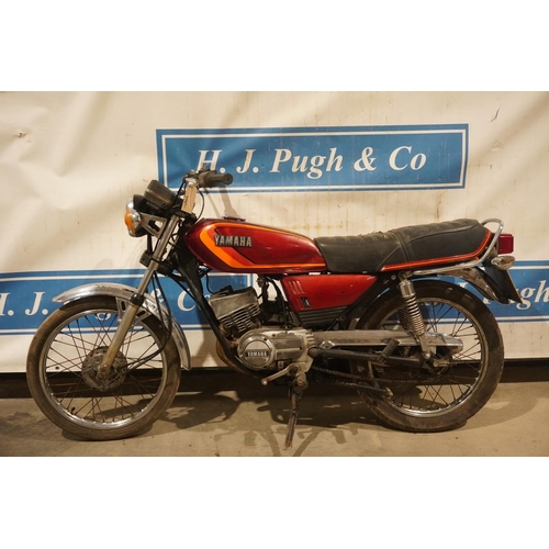 678 - Yamaha RXS100 motorcycle. 1986. Matching numbers. Engine runs. Reg. D80 DDD. V5, key