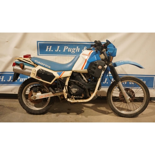 696 - Cagiva 350 5N Elefant motorcycle. 1985. Runs. Frame no. 001287 c/w dating certificate and NOVA