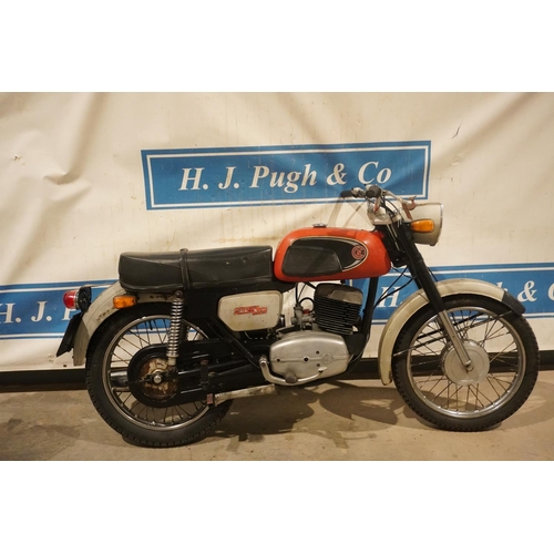 708 - CZ 175 Spot motorcycle. 1971. Original and running. Reg. GAM 119J. V5, key