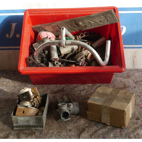 81 - Mixed motorcycle spares, carburettor, magneto etc