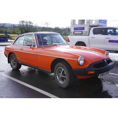 756 - MG BGT 2dr Coupe. 1979. MOT and tax exempt. Runs and drives. c/w 40 years of history. Older restorat... 