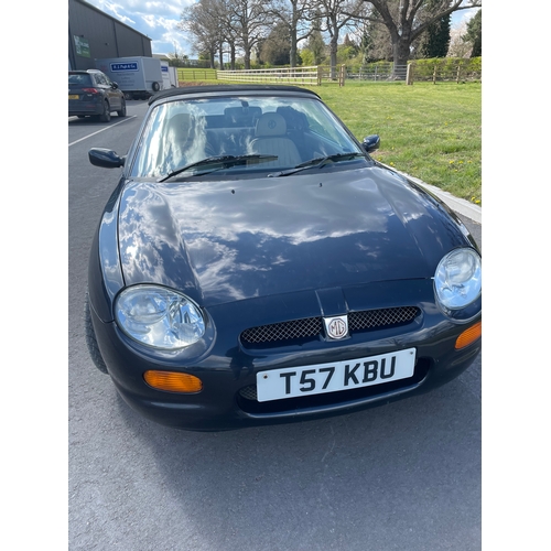 762 - MGF 2 door Sports car. 1999. Runs and drives. No MOT. This car has been stood since its last MOT ran... 