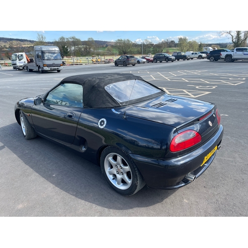 762 - MGF 2 door Sports car. 1999. Runs and drives. No MOT. This car has been stood since its last MOT ran... 