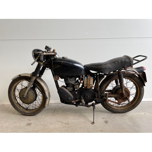 643 - Velocette MDD with believed factory swinging arm conversion. Norton front wheel on alloy rim with Ma... 