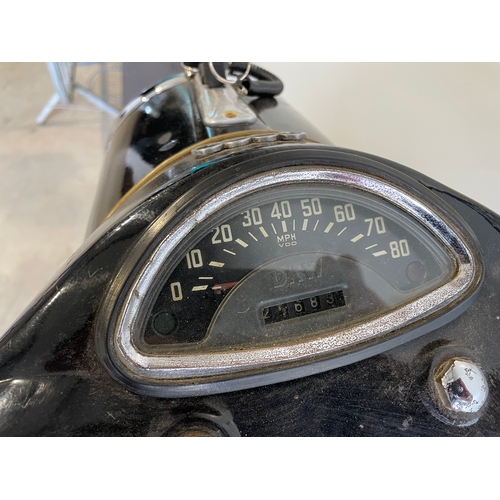 657 - DKW RT200 V5 motorcycle. 1959. German 4spd two stroke engine. Originally sold by Pride and Clark. Fi... 