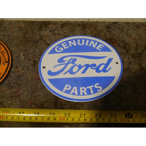 100 - Modern circular enamel sign- Ford 6