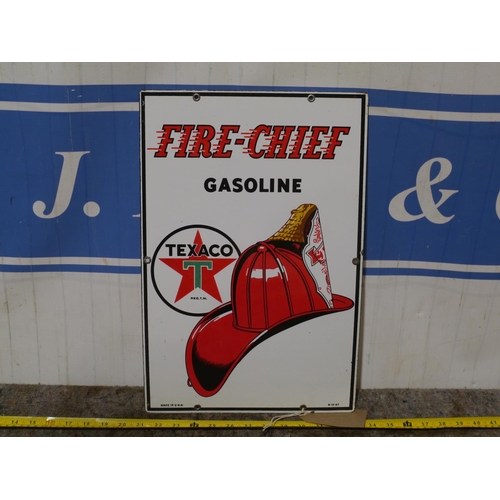 106 - Enamel sing- Texaco Fire Chief 18x12