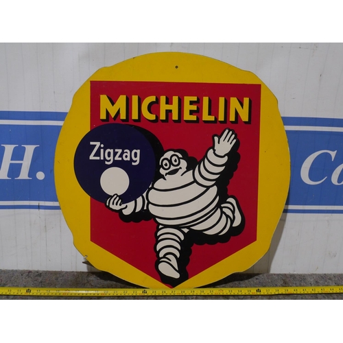 110 - Wooden sign- Michelin Zigzag 24x24