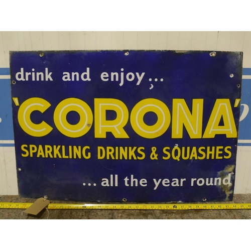 125 - Enamel sign- Corona 20x30