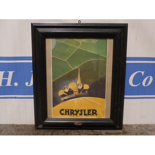 139 - Chrysler framed advertising poster with 