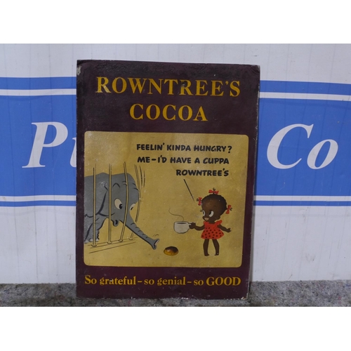 141 - Rowntree's cocoa showcard 19 1/2 x 14 1/2