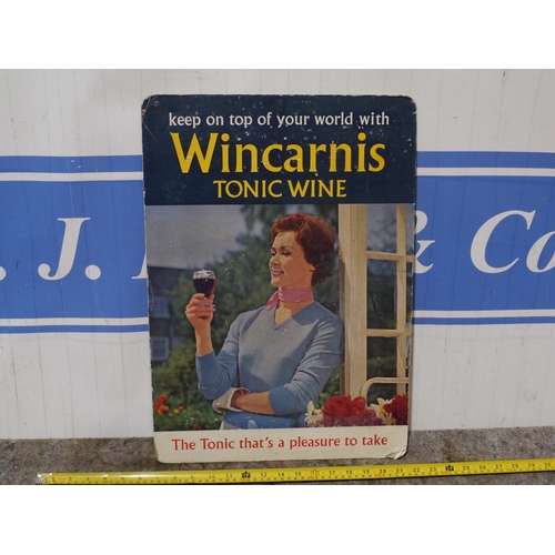 143 - Wincarns Tonic Wine showcard 21 1/2x15