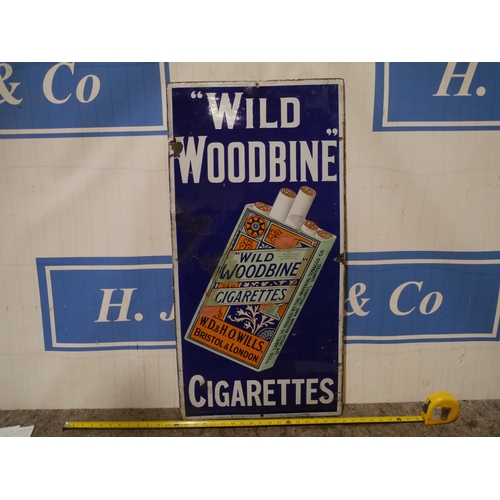 153 - Enamel sign- Wild Woodbine with restoration 36x18