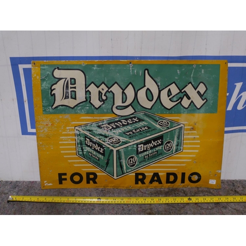 157 - Aluminium sign- Drydex For Radio 25x17 1/2