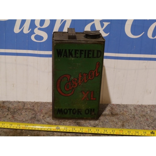 175 - Wakefield Castrol XL 5L oil can with spout