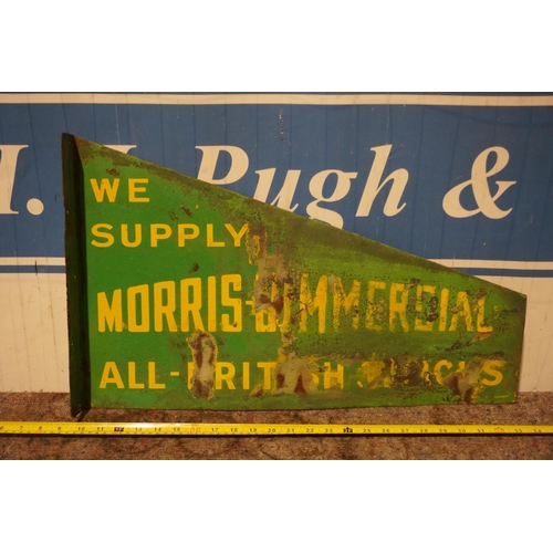 238 - Double sided enamel sign- Morris Commercial 24x15