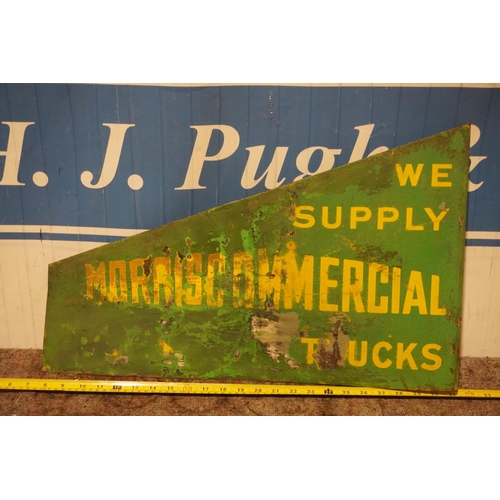 238 - Double sided enamel sign- Morris Commercial 24x15