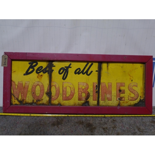 65 - Enamel sign- Best Of All Woodbines 20x49