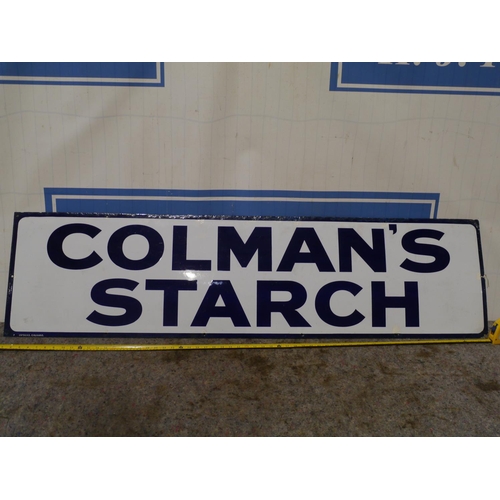 69 - Enamel sign- Colman's Starch 16x62