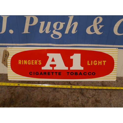 77 - Aluminium sign- A1 Cigarette Tobacco 8x26