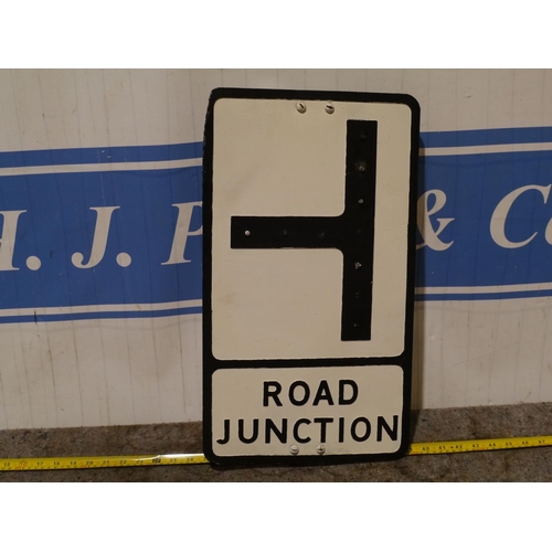 79 - Aluminium post mounted sign- Road Junction 21x21