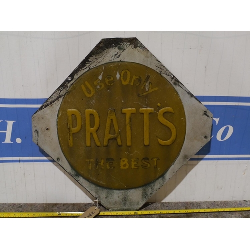 88 - Aluminium sign- Pratts, Use Only The Best 27x27