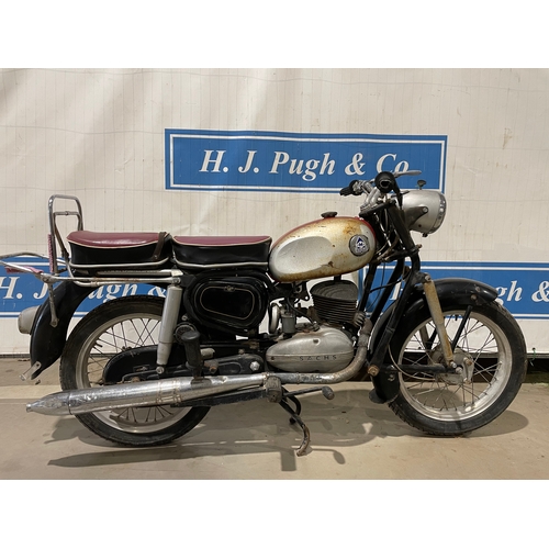 729 - Hercules K100 motorcycle. 1957 with Sachs SM150cc engine. Runs beautifully, clutch slips