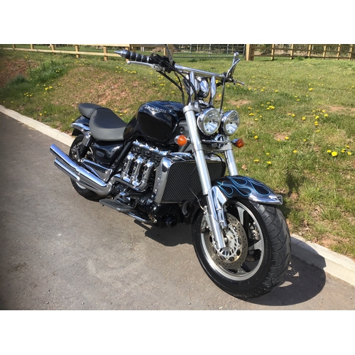 645 - Triumph Rocket 3 motorcycle. 2006. This bike has been declared CAT N with only light damage. Runs an... 
