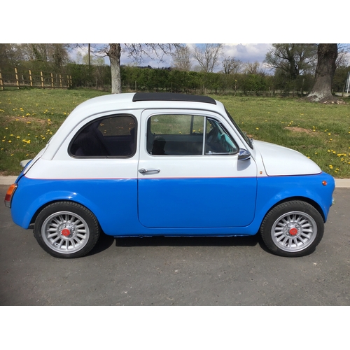 749 - Fiat 500 Abarth replica. 1972. 600cc Abarth engine. Weber carb, Abarth sump and rocker cover, front ... 