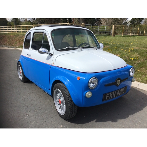 749 - Fiat 500 Abarth replica. 1972. 600cc Abarth engine. Weber carb, Abarth sump and rocker cover, front ... 