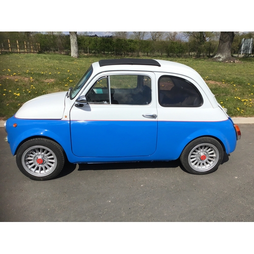 749 - Fiat 500 Abarth replica. 1972. 600cc Abarth engine. Weber carb, Abarth sump and rocker cover, front ... 