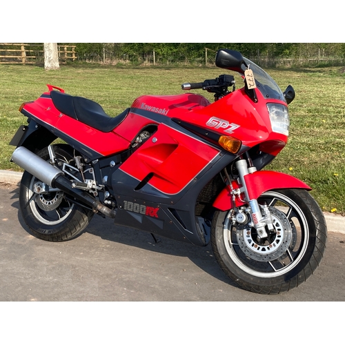 772 - Kawasaki GPZ1000RX motorcycle. 1986. Reg. C98 YEO. New battery, plugs, chain, sprockets, discs from ... 