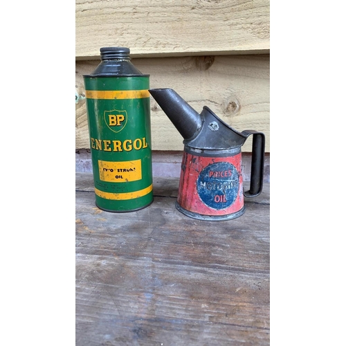 477A - BP Energol quart can. 1950's & Prices 1930's pint oil pourer