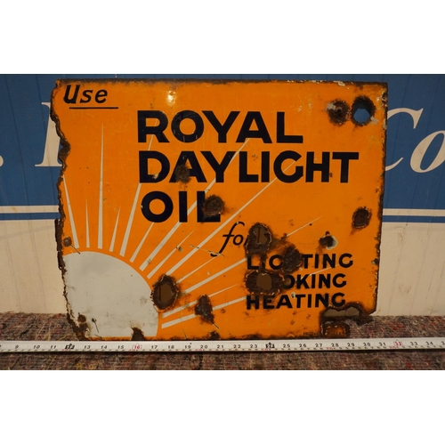 258 - Original Royal Daylight Oil double sided enamel sign 16x20