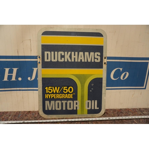 261 - Duckhams 15W-50 Motor oil tin sign 26x20