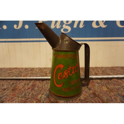 271 - Early Castrol Wakefield Motor Oil quant measuring jug/pourer