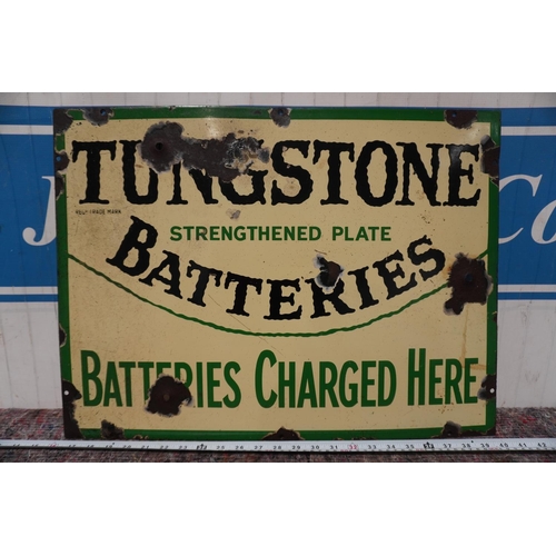 274 - Original Tungstone Batteries enamel sign 18x24