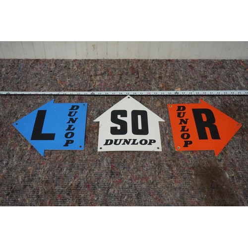 276 - 3 Dunlop handboard rally marker signs