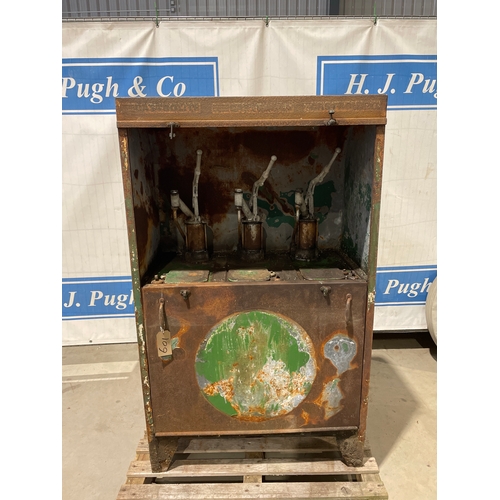 601 - Castrol 3 pump oil cabinet. No 11734