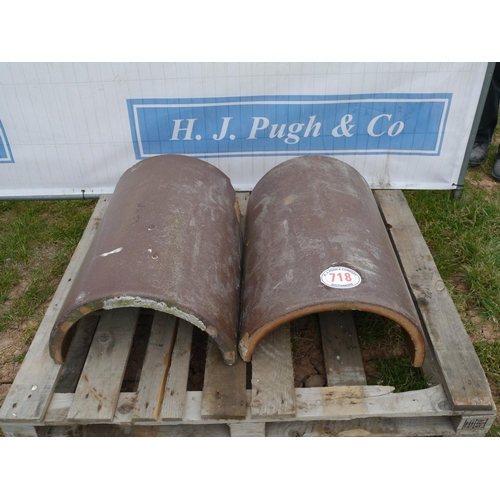 Glazed half round pipes -2 +VAT
