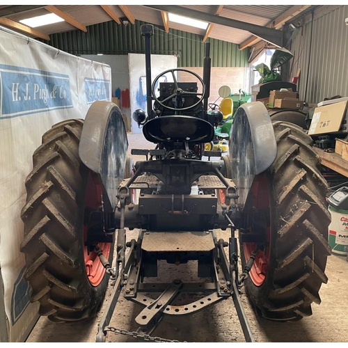 86 - Fordson E27N petrol TVO tractor, lights restored, runs well.