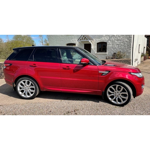 99 - Range Rover Sport HSE SD V6 Red/Black, 28,000 miles, one owner. 2017. Reg. B3 WHW. Cherished no plat... 