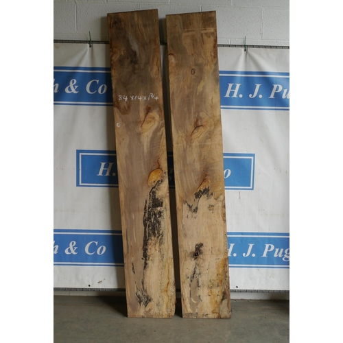 104 - Beech spalted 84x14x1 3/4 -2